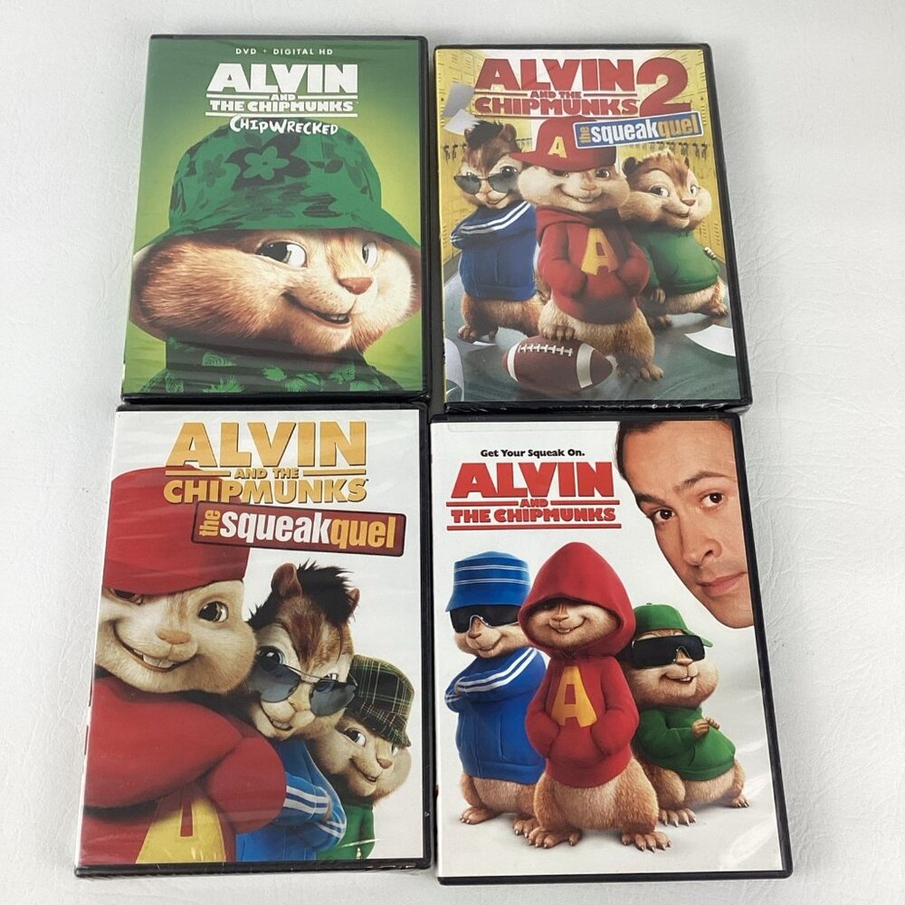 Alvin And The Chipmunks DVD Lot 2 Squeakquel Chip Wrecked New Sealed Set